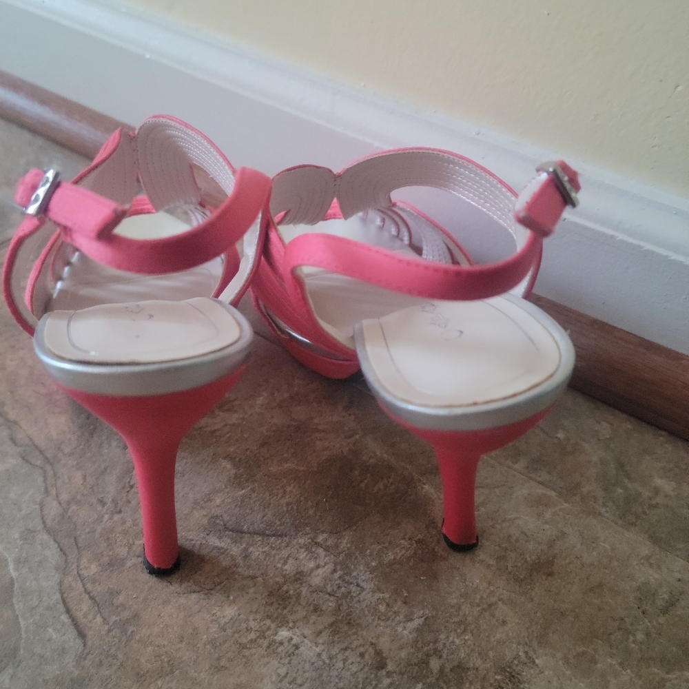 Size 7B Caparros High Heel Orange Shoes